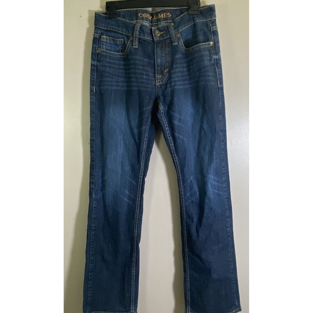 Cody James Mens Medium Wash Bootcut Western Jeans 29x32 Embroidered Pocket